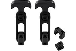 Hordion 2 Pack 110 x 46mm T-Handle Latches, Toolbox Lid Latches Boat Hatch Latches, Rubber Draw Latches for Toolbox Cooler Replacement(Black)