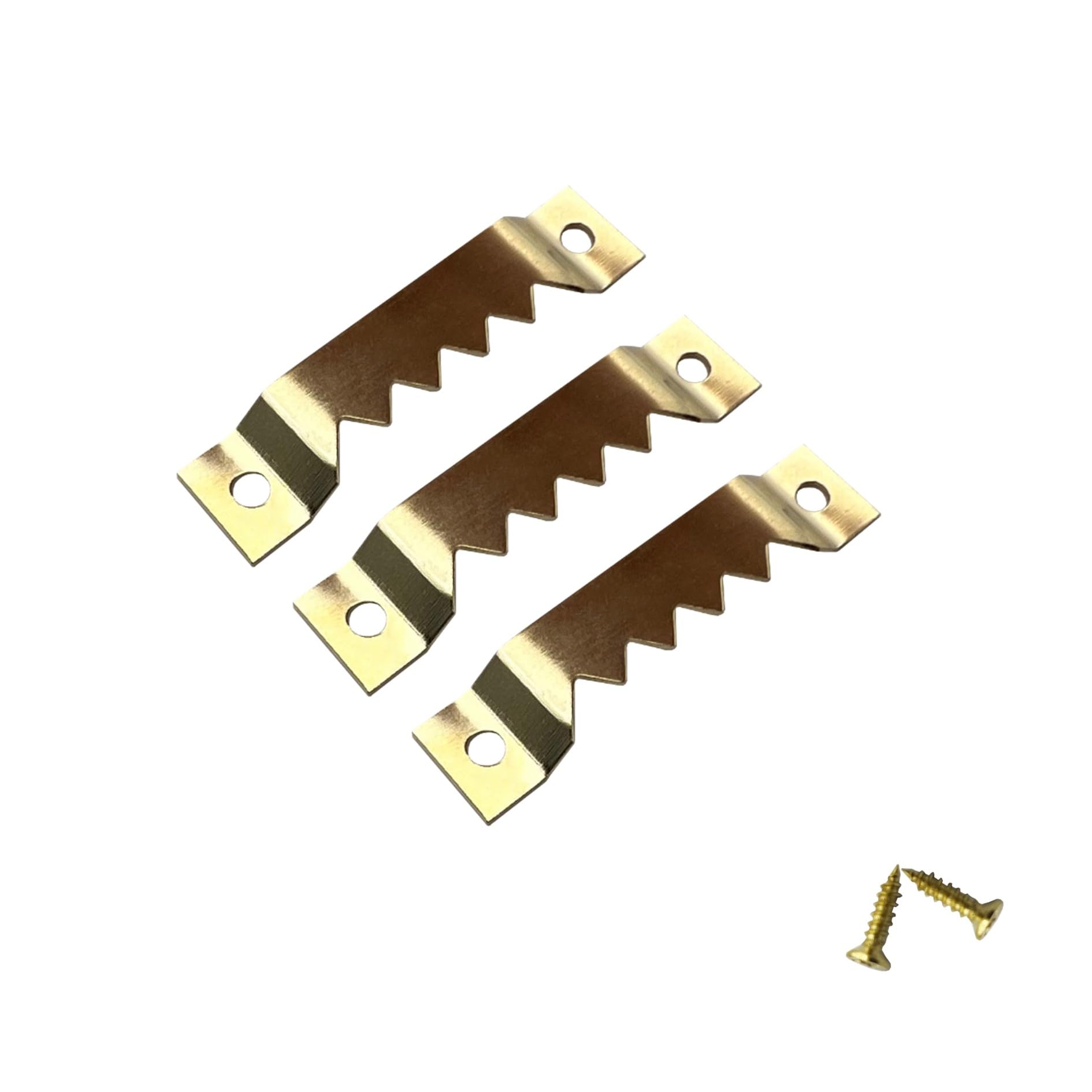 50 Pack Large Sawtooth Picture Hangers Metal Photo Frame Hangers Heavy-Duty Picture Hook Hangers with Screws for Home Decoration Hanging Wall Clock Decorative Paintings Artwork - Gold