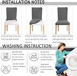 HZDHCLH Chair Covers Slipcovers 6 Pieces Stretch Removable Washable Dining view 6