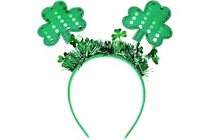 Zoestar St Patrick's Day Headband Irish Day Headband Shamrock Clover Headpiece Green Party Carnival Holiday Hair Accessories for Women and Girls (Style 1)