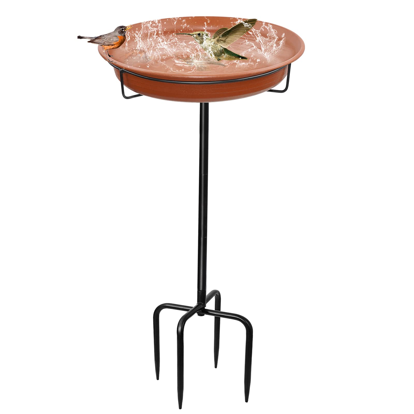 Giyiprpi Bath Feeder Bowl Water Point for Wild Birds, Frost-Proof Winterproof Bird Bath (C)