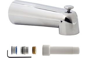 Westbrass E507DUS-26 Universal Fit 7" Diverter Tub Spout, Zinc, Polished Chrome