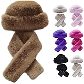 Womens Winter Faux Fur Bucket Hat, 2026 New Warm Plush Fluffy Furry Mink Hats Thick Fisherman Cap for Girls Women