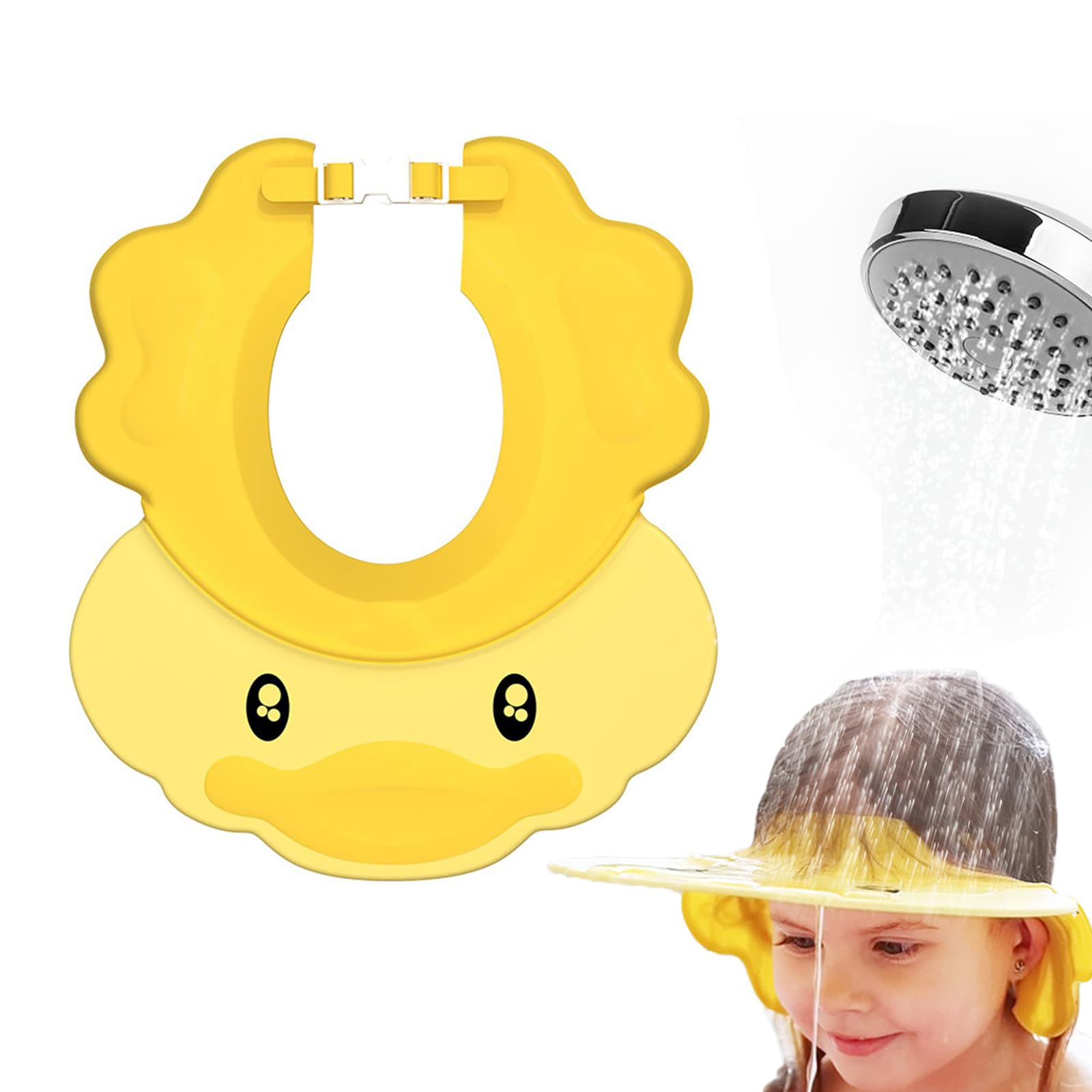 Hair Washing Aids for Kids - Adjustable Shower Cap Hair Washing Shield for Toddlers - Baby Shampoo Cap Visor for Eye & Ear Protection