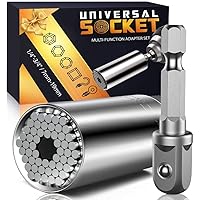 Super Universal Socket Tools Gifts for Men - Christmas Stocking Stuffers for Men Grip Socket Set with Power Drill Adapter Coo