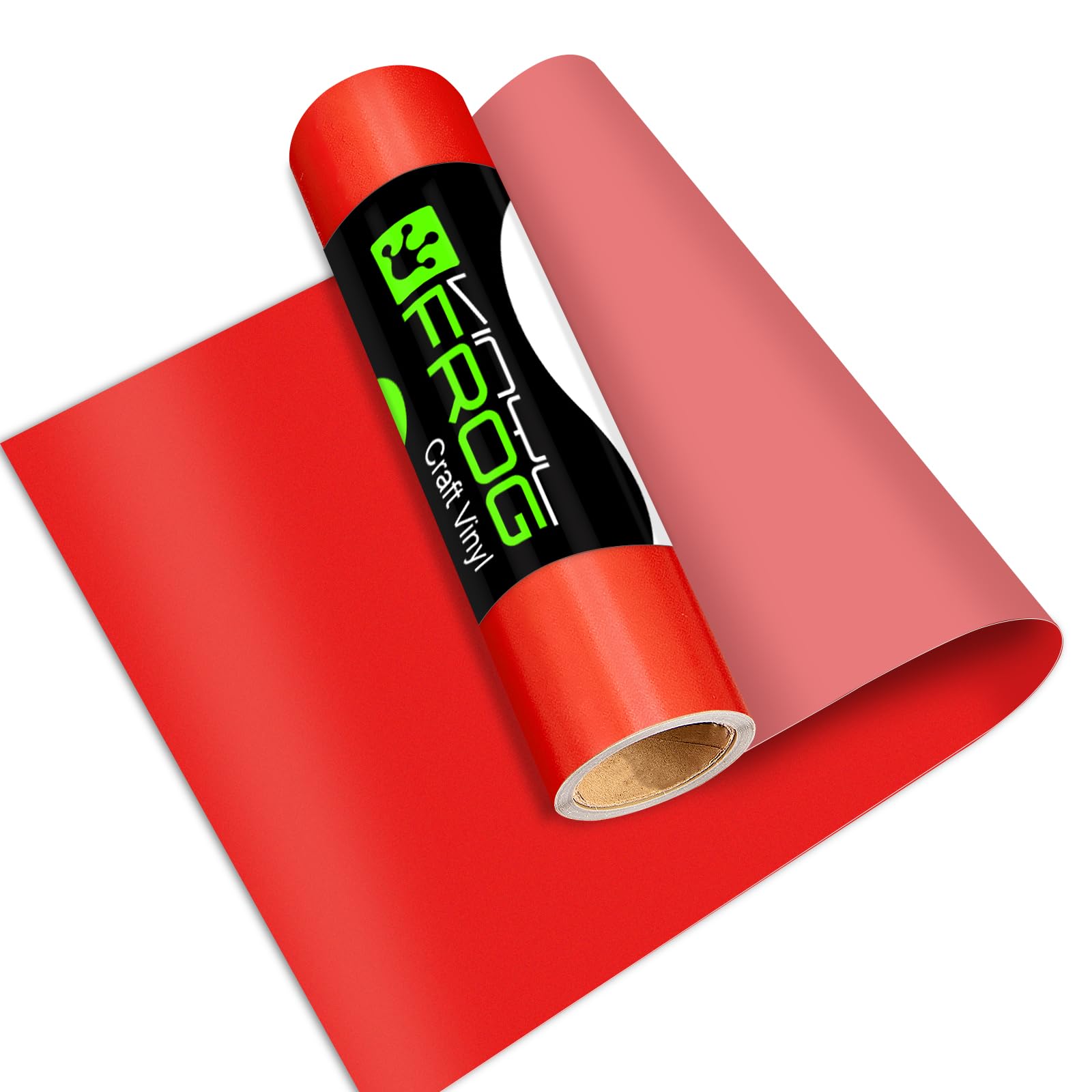 VINYL FROG Matte Red Adhesive Vinyl Roll 30.5x305cm Craft Permanent Vinyl for Cutting Plotters