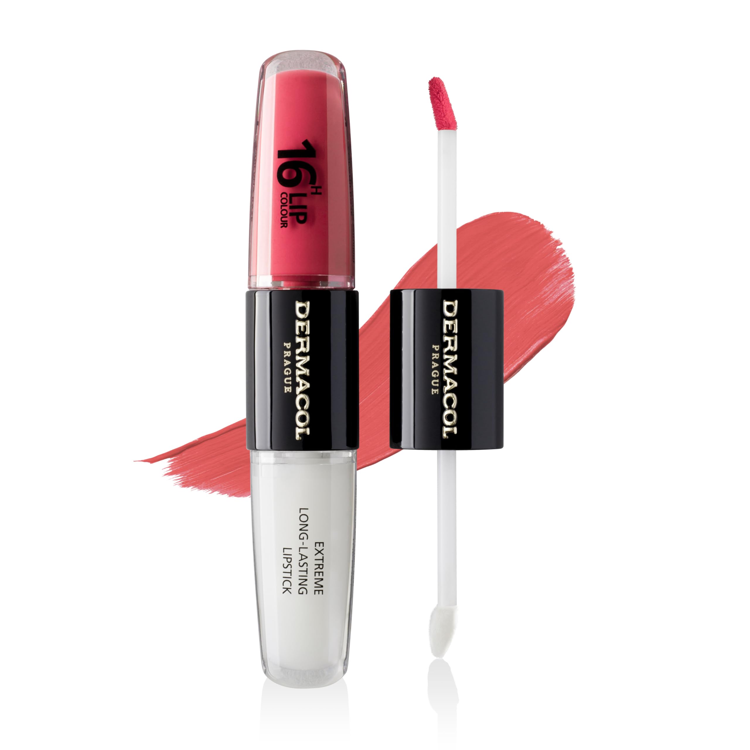 NEW Dermacol - 16-Hour Lip Colour, Highly Pigmented Glossy Lip Stain, Two-Phase Lip Plumper Gloss, Kissproof Lip Makeup Products with Matte and Glitter Finish, n. 36