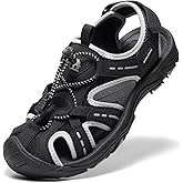 CAMEL CROWN Women's Waterproof Hiking Sandals Anti-skidding Water Sandals Adjustable Summer Sandals Beach Shoes for Athletic Sport Outdoor Camping Walking Black 10