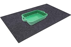Meitola Cleanable Floor oil spill Mat, Oil absorbing pad Durable Protective surface Can be used for car oil change (29.6in×36in)