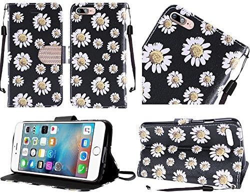 Samsung Galaxy Note 7 FE Carrying Case Protective Cover, Slim Kickstand Rugged Case For Galaxy Note 7 FE (Wallet Daisy)