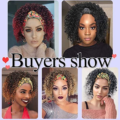 CINHOO-Afro-Kinky-Curly-Wigs-with-Headwrap-synthetic-fiber-Jerry-Curly-Afro-Puff-with-The-Cobalt-Silver-Cotton-Headband-Turban-Curly-Wave-Drawstring-Ponytail-2-in-1-Headband-Wig-for-Black-Women1B