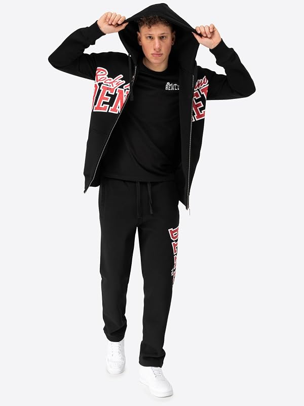 Mills Veste de survêtement, Noir/Rouge/Blanc, L Homme — photo 5 sur 7