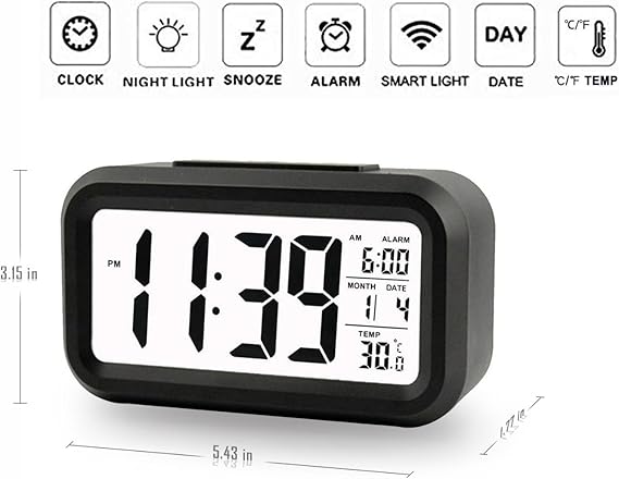 Gearmax® LED Digital Alarma Despertador Reloj Repetición activada ...