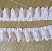 5 Yard Pleated Chiffon Eyelet Lace Edge Gathered Mesh Trim Ribbon 1-1/2