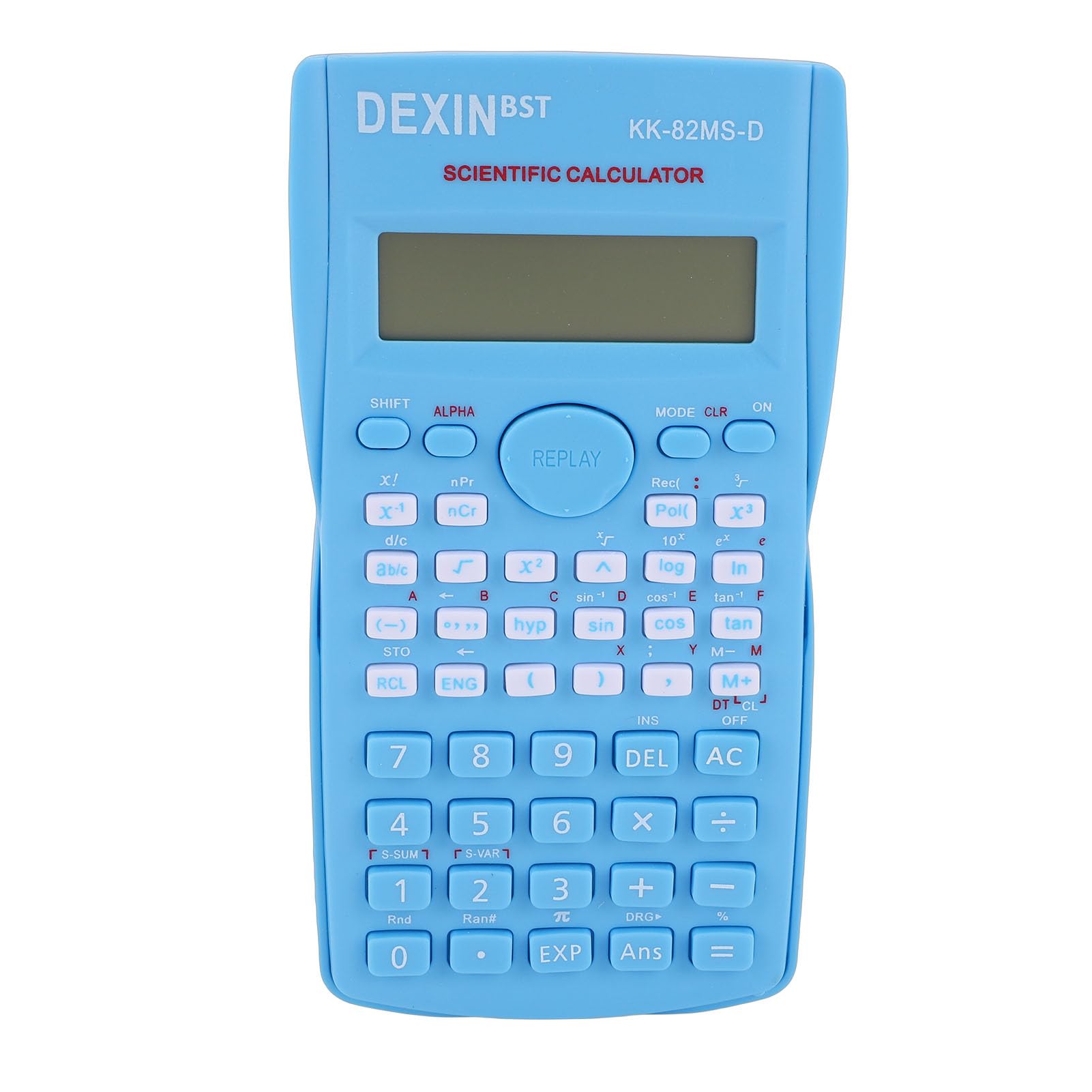 Scientific Calculator, 12 Digit 240 Functions Office Calculator, Multifunction Large Display Students Calculator with Sliding Hard Cover (Blue)