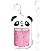 Edornace Panda Hand Sanitizer Case, Compatible with Touchland 1 FL OZ Mist | Durable silicone cover, Adjustable lanyard &amp; keychain, Trendy purse charm, Everyday travel commute essential, Gift for her