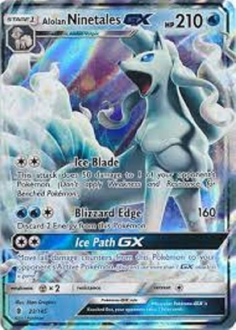 Alolan Ninetales Gx 22145 Ultra Rare Sun Moon Guardians Rising
