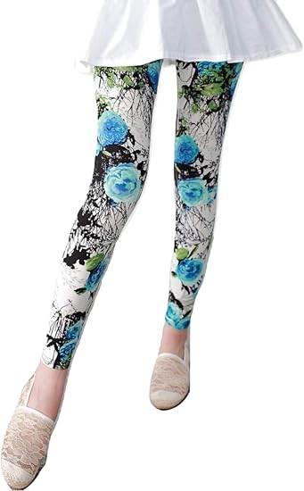 Amazon Mt S Shop レギンス レディース パンツ 柄物 9分丈 美脚 伸縮 ストレッチ素材 スキニー フリーサイズ B Fa242 白 青花 レギンス スパッツ 通販