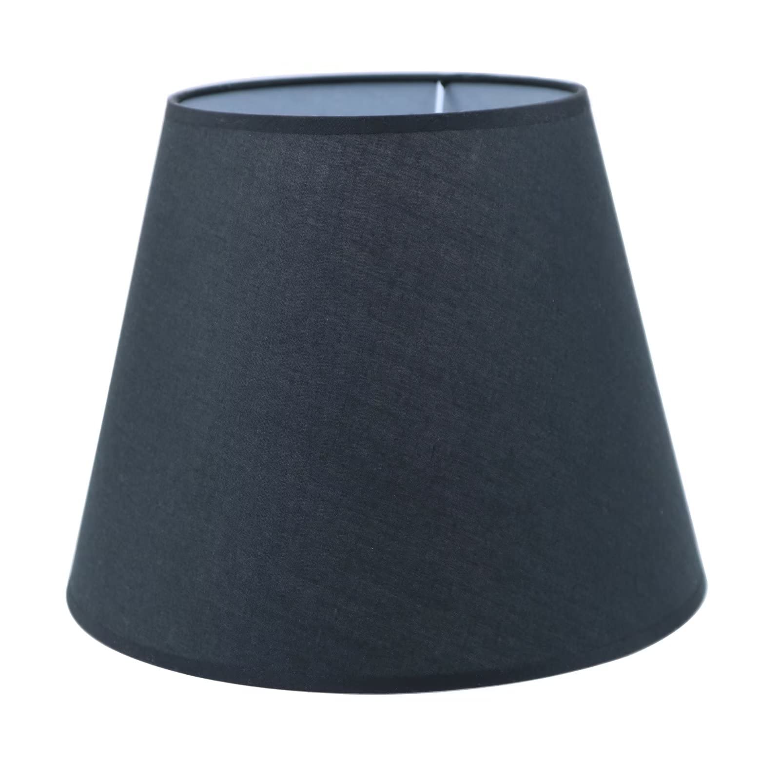 Sinta Lampshades Modern Coolie Fabric Relacement Light Shade Small Light Shade for E14/E27 Table Lamp Bedside Lamp Wall Lamp Lampshade,Ø8.6/22cm Black