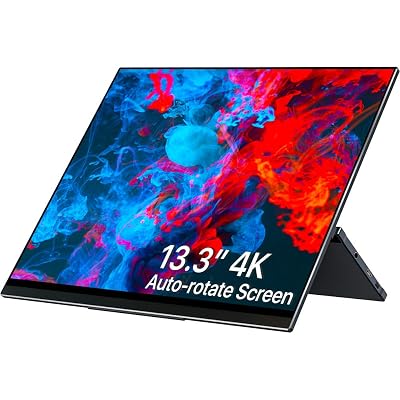Small Rotating Monitor Auto-Rotating Portable Monitor - 13.3 Inch 4K UHD 10 Philippines | Ubuy