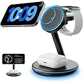 2026 3 in 1 Charging Station for Apple iPhone AirPods Watch with Mag-Safe Charger Wireless Charger Stand for iPhone 17 16 15 14 13 12 Series AirPods iWatch Series - Gifts for Wife & Husband