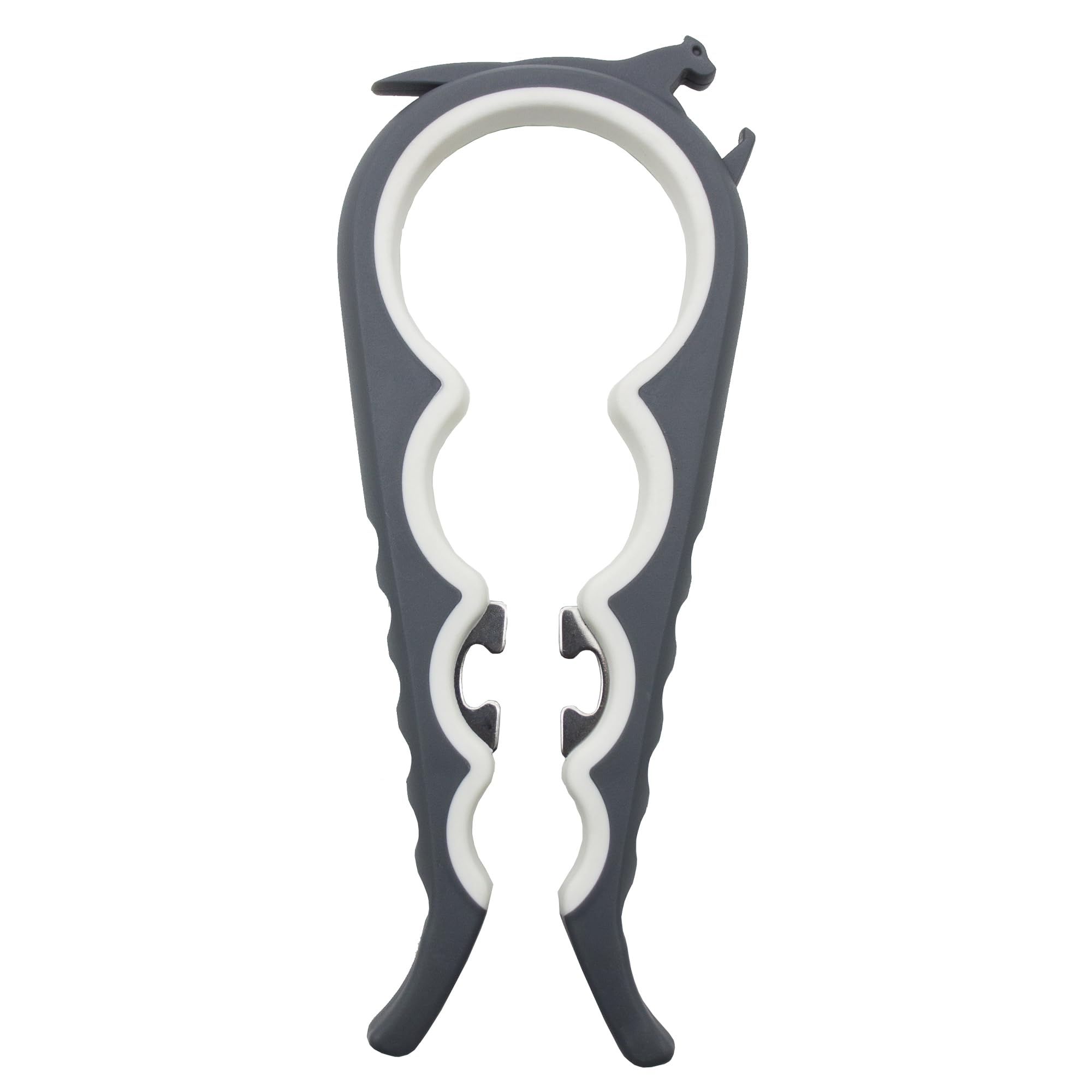 Straame 7-in-1 Jar Opener, Effortless Bottle Opener and Ring Pull Can Opener. Multi Function Easy Kitchen Accessory with Ergonomic Rubber Handle, Multiple Sizes Grip Tool. (Jar Opener)