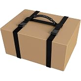 Box Carrying Strap with Handle - SnowGesh Portable Handle Securing Straps for Heavy Boxes, Moving Straps Adjustable H-Style Lifting Belt, Ideal for Moving, Luggage, Groceries