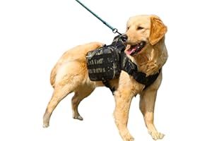 GooCare Dog Hiking Backpack, for 25-50kg Large Dogs, Dog Travel Backpack, Dog Hiking Pack, 5 Adjustable Buckles, Large Capaci