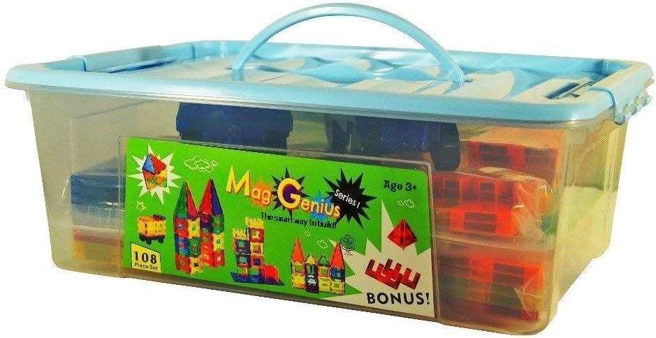 thumbnail image 2 of Mag-Genius Magnet Building Tiles – Create Your Own Set, Multi-Color Learning Toy For Ages 1-15 2 of 5