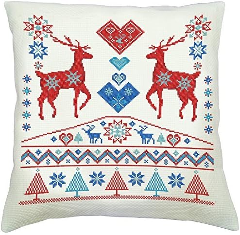 Anette Eriksson Fairisle Stags Premium Cushion Kit by Anette Eriksson