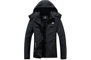 MOERDENG Women's Ski Jacket Warm Winter Coat Hooded Snowboarding Jackets Waterproof Mountain Windbreaker for Hiking Traval