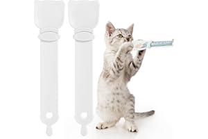 OKAMMY Cat Treat Squeeze Spoon Dispenser - Multifunctional Lickable Wet Cat Treat Dispenser for Cat Liquid Snack Cat Feeding Food Storage and Easy Hanging Cat Food Feeding Spoon (2 white)