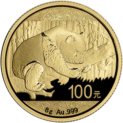 2016 CN China Gold Panda (8 g) 100 Yuan Brilliant Uncirculated China Mint
