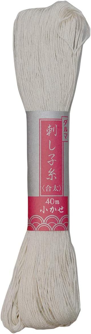 ダルマ 刺し子糸 合太 小かせ 40m col.2 きなり 01-2190