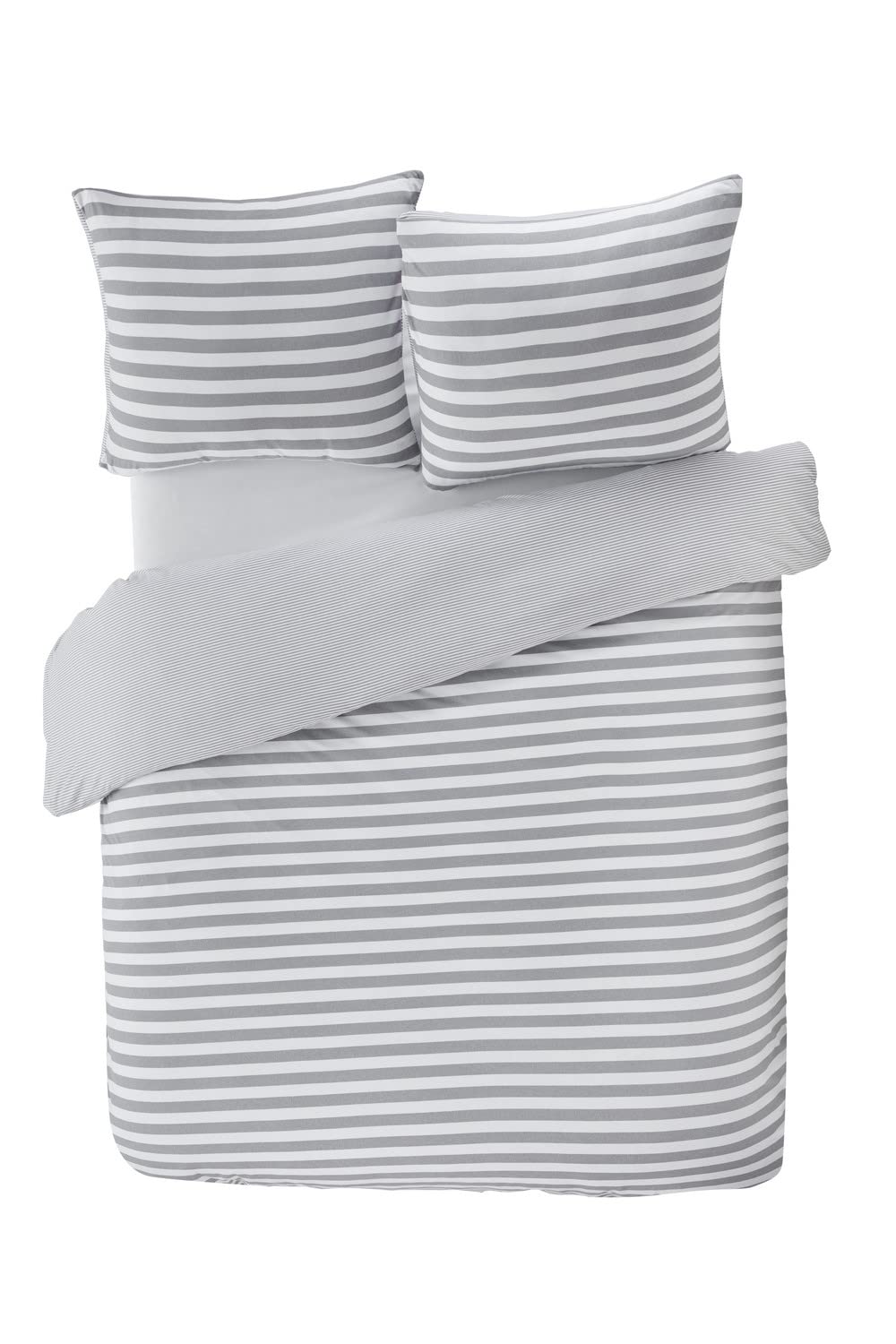 Papillon Humphrey Duvet Cover Grey, Jersey 100% cotton, 140 x 200/220 cm