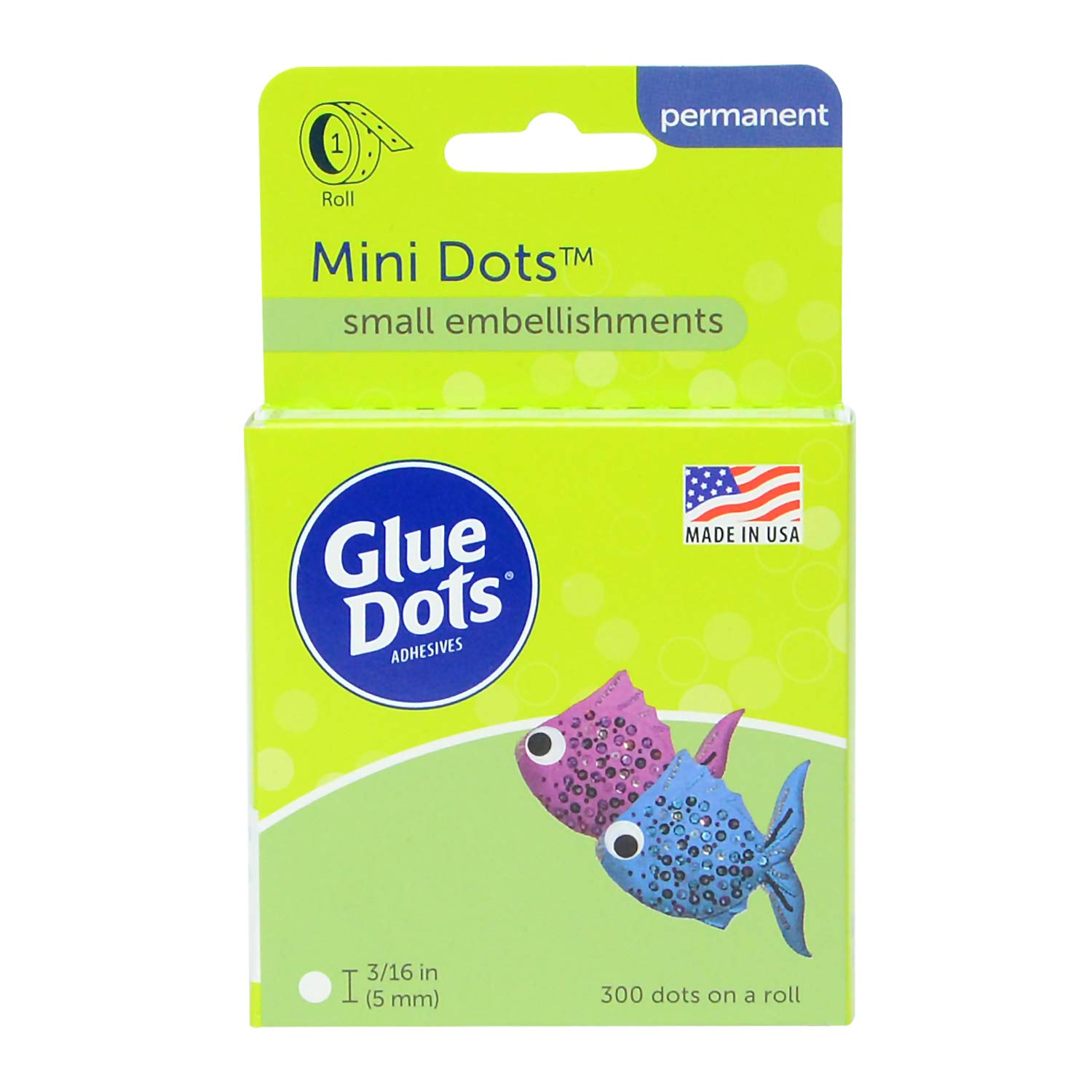 Mini Glue Dots 3/16 " (300 Dots/Pkg) Packaging may vary