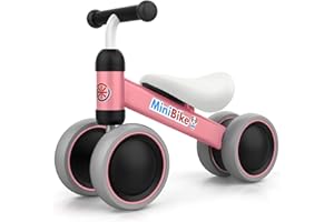 ANCAIXIN Baby Balance Bikes for 1 Year Old Boy Girl, Best First Birthday Gifts for Toddler from Standing to Running, Riding Toys for 1+ Years Old, No Pedal Infant 4 Wheels Baby Bicycle