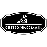 Signs ByLITA Victorian Outgoing Mail Durable | Easy Installation | Elegant Design Sign (Black) - Small