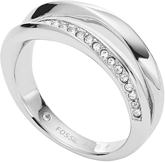 Fossil DamenRinge Edelstahl zirkonia ' Ringgröße 50 JF030190405.5