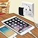 UPPEL Travel Adapter with Dual USB All-in-one Worldwide Travel Chargers Adapters for US EU UK AU About 152 Countries Universal Power Plug Adapter Charger with Dual USB and Safety Fuse (White)