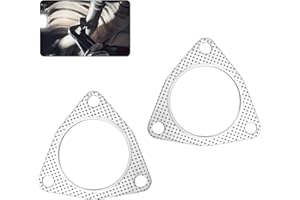 2PCS 3" Exhaust Gasket Set,Graphite Composite High Strength Exhaust Manifold Gasket for Exhaust Flange Repair and Replacement