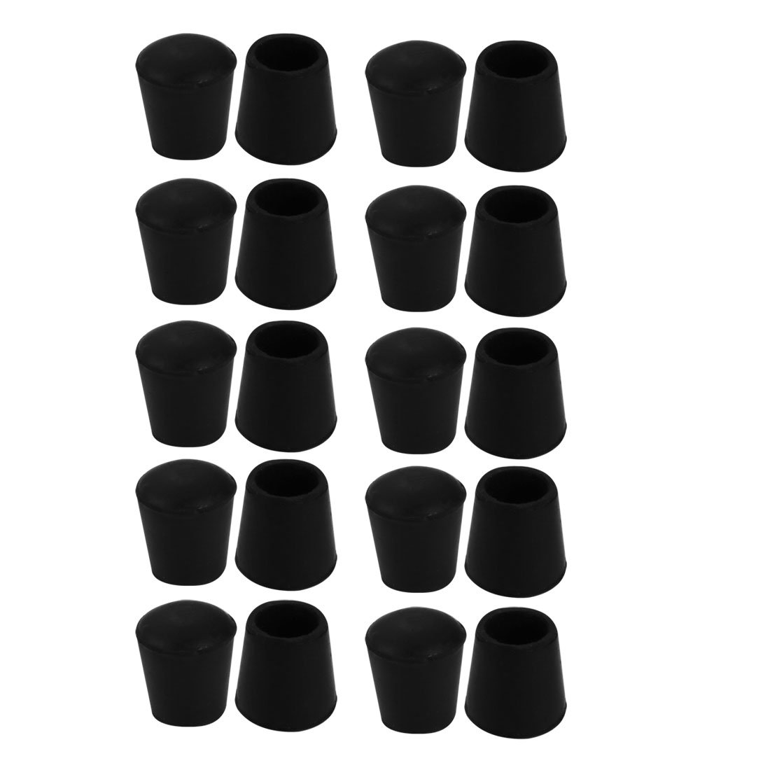 sourcingmap 20Pcs Chair Leg Caps Rubber Floor Protector Furniture Feet Covers 16mm Inner Dia