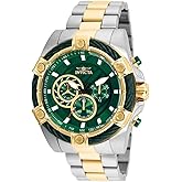 Invicta Men's Bolt Quartz Chronograph 52mm Watch with Stainless-Steel Strap, Gold, 25.2