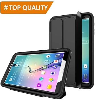 PROTECK Hülle für Samsung Galaxy Tab A 10.1 - Schutzhülle mit?integrierter Schutzfolie?+?Ständer Funktion?+?Auto Einschlafen/