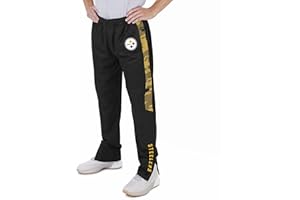Zubaz Men's NFL Team Color Track Pant with Camo Lines Side Panels