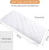 Yoofoss Next to Me Crib Mattress Protector 51 x 85 cm 2 Pack Waterproof view 2