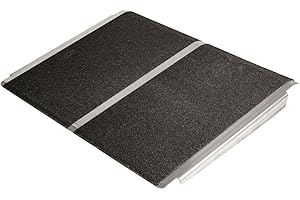 Silver Spring 4" High, 32" Wide Solid Aluminum Mobility Threshold Ramp for Wheelchairs, Scooters, and Power Chairs