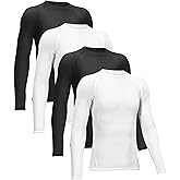 TELALEO 4, 3, 2, 5/1 Pack Boys' Girls' Compression Shirts Youth Long Sleeve Undershirt Sports Moisture Wicking Baselayer
