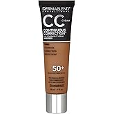 Dermablend Continuous Correction Tone-Evening CC Cream Foundation SPF 50+, Full Coverage Foundation Makeup & Color Corrector, Oil-Free