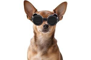 NAMSAN Dog Sunglasses Small Breed, UV-Protection Doggie Goggles for Small Dogs, Outdoor Doggy Eye Protection, Anti-Fog Anti-D